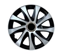 Copricerchi Coprimozzo 4 pezzi un set colore bianco e nero 14 "