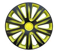Copricerchi, Coprimozzo da 14 pollici for ricambi auto Copertura decorativa universale adatta for pneumatici con anelli in ferro e acciaio(Yellow)