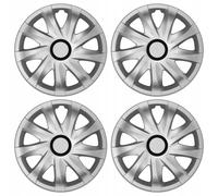 Copricerchi da 14 pollici bordi decorativi argentati set da 4 pezzi ABS NRM