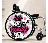 Copricerchi decorativi per sedia a rotelle, motivo: "Io sono una principessa"