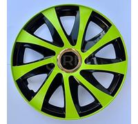 Copricerchi Drift EXTRA nero/verde, set da 4 pezzi