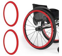 Copricerchi for sedia a rotelle, copri-impugnatura antiscivolo for sedia a rotelle da 24 pollici, 1 paio di anelli di spinta for sedia a rotelle in silicone, copri-impugnatura for ruota posteriore for