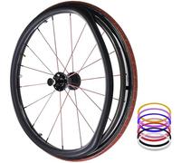 Copricerchi for sedia a rotelle, copri-impugnatura for cerchioni for sedia a rotelle da 24 pollici, anelli for sedia a rotelle in silicone, antiscivolo, resistenti all'usura, migliorano la presa e la