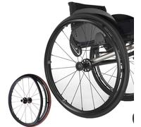 Copricerchi for sedia a rotelle da 22/24 pollici, anelli for sedia a rotelle antiscivolo, 1 paio di copricerchi in silicone for sedia a rotelle, sedia a rotelle(Black,24in)