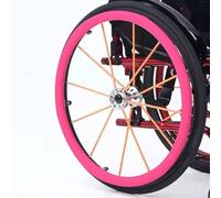 Copricerchi for sedia a rotelle da 24 pollici, copriruota for sedia a rotelle sportiva con ruota posteriore, coprimano in silicone, migliora la presa e la trazione(Pink)