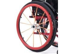 Copricerchi for sedia a rotelle in silicone da 22/24 pollici, copricerchi for sedia a rotelle, copricerchi antiscivolo e resistenti all'usura, migliorano la presa e la trazione(Red,22in)