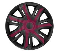NRM N-Power Copricerchi Set completo 4 Copriruota Universali compatibili con Maggior Parte delle Marche e Cerchi (Vino/nero, 14")