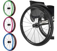 Copricerchi in silicone for ruote da 22/24 pollici, 2 pezzi di copricerchi protettivi resistenti all'usura for la spinta manuale(Black,24in)