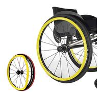 Copricerchi in silicone for ruote da 22/24 pollici, 2 pezzi di copriimpugnatura antiscivolo e resistenti all'usura for migliorare la trazione(Yellow,22in)