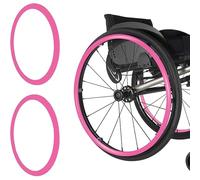 Copricerchi in silicone for ruote da 22/24 pollici, 2 pezzi di copriimpugnatura antiscivolo e resistenti all'usura for migliorare la trazione(Pink,22in)