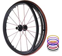 Copricerchi in silicone for ruote da 22/24 pollici, 2 pezzi di copriimpugnatura antiscivolo e resistenti all'usura for migliorare la trazione(Black,24in)