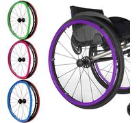 Copricerchi in silicone for ruote da 22/24 pollici, 2 pezzi di copriimpugnatura antiscivolo e resistenti all'usura for migliorare la trazione(Purple,24in)