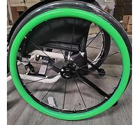 Copricerchi in silicone for ruote da 22/24 pollici, 2 pezzi di copriimpugnatura antiscivolo e resistenti all'usura for migliorare la trazione(Green,24in)