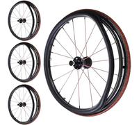 Copricerchi in silicone for ruote da 22/24 pollici, 2 pezzi di copriimpugnatura antiscivolo e resistenti all'usura for migliorare la trazione(Black,24in)