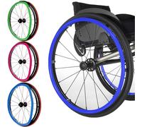 Copricerchi in silicone for ruote da 22/24 pollici, 2 pezzi di copriimpugnatura antiscivolo e resistenti all'usura for migliorare la trazione(Blue,24in)