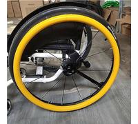 Copricerchi in silicone for ruote da 22/24 pollici, 2 pezzi di copriimpugnatura antiscivolo e resistenti all'usura for migliorare la trazione(Yellow,24in)