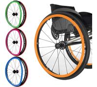 Copricerchi in silicone for ruote da 22/24 pollici, 2 pezzi di copriimpugnatura antiscivolo e resistenti all'usura for migliorare la trazione(Orange,24in)