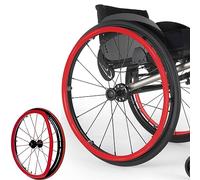 Copricerchi in silicone for ruote da 22/24 pollici, 2 pezzi di copriimpugnatura antiscivolo e resistenti all'usura for migliorare la trazione(Red,24in)