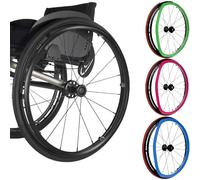 Copricerchi in silicone for ruote da 22/24 pollici, 2 pezzi di copriimpugnatura antiscivolo e resistenti all'usura for migliorare la trazione(Black,24in)
