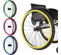 Copricerchi in silicone for ruote da 22/24 pollici, 2 pezzi di copriimpugnatura antiscivolo e resistenti all'usura for migliorare la trazione(Yellow,22in)