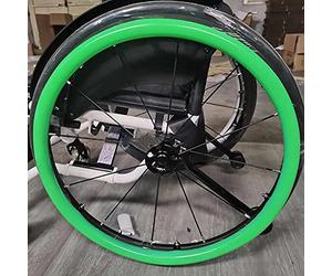 Copricerchi in silicone for ruote da 22/24 pollici, 2 pezzi di copriimpugnatura antiscivolo e resistenti all'usura for migliorare la trazione(Green,24in)