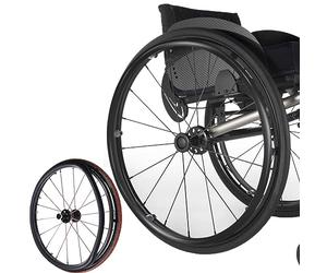 Copricerchi in silicone for ruote da 22/24 pollici, 2 pezzi di copriimpugnatura antiscivolo e resistenti all'usura for migliorare la trazione(Black,24in)