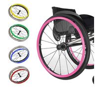 Copricerchi in silicone for ruote da 22/24 pollici, coppia di copriimpugnatura antiscivolo e resistenti all'usura for migliorare la trazione.(Pink,24in)