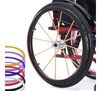 Copricerchi in silicone for ruote da 22/24 pollici, coppia di copriimpugnatura antiscivolo e resistenti all'usura for migliorare la trazione.(Black,24in)