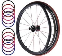 Copricerchi in silicone for ruote posteriori da 22/24 pollici, 2 pezzi di copriimpugnatura antiscivolo e resistenti all'usura for migliorare la trazione(Black,24in)