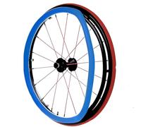 Copricerchi in silicone for sedia a rotelle, 22/24 pollici, copriimpugnatura antiscivolo e resistenti all'usura, migliorano la trazione del cerchio, set da 2(Sky blue,24in)