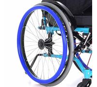 Copricerchi in silicone for sedia a rotelle, 22/24 pollici, copriimpugnatura antiscivolo e resistenti all'usura, migliorano la trazione del cerchio, set da 2(Blue,22in)