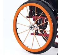 Copricerchi in silicone for sedia a rotelle, 22/24 pollici, copriimpugnatura antiscivolo e resistenti all'usura, migliorano la trazione del cerchio, set da 2(Orange,22in)
