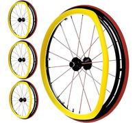 Copricerchi in silicone for sedia a rotelle da 24", copricerchi resistenti all'usura for sedia a rotelle, migliorano la presa e la trazione, ideali for impugnature a cerchione(Yellow,22inch)