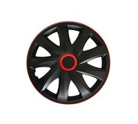 NRM KO254 - Copricerchi Kando, 14 Pollici, 4 Pezzi, Colore: Nero/Rosso