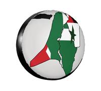 Copricerchi Map02 con bandiera dello Stato della Palestina, 35-43,2 cm, copertura per pneumatici di scorta, adatta per fuoristrada, camper, SUV, camion, copertura morbida