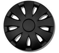 Copricerchi nero da 15 pollici, set da 4 copricerchi Aura, per la maggior parte delle marche di auto e cerchioni in acciaio, tappi decorativi in nero o argento