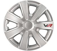 Copricerchi ornamentali VR 16 pollici Argento/Look carbonio/Logo Impostato