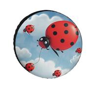 Copricerchi per pneumatici a forma di coccinella e nuvola, impermeabili, anti UV, da 26 pollici, per camper, camion, SUV, rimorchio, universale, per tutte le stagioni
