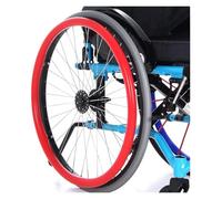 Copricerchi Per Sedia A Rotelle, Anello di spinta for ruota posteriore della sedia a rotelle Copertura protettiva in silicone, accessori for sedia a rotelle, 1 paio(Red,24inch)