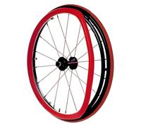 Copricerchi Per Sedia A Rotelle, Carrozzina sportiva con ruota posteriore da 24 pollici, rivestimento antiscivolo in silicone resistente all'usura(Red,22inch)