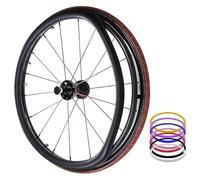 Copricerchi Per Sedia A Rotelle, Copertura for sedia a rotelle sportiva con ruota posteriore da 24 pollici, coperture for cerchioni di spinta for sedia a rotelle antiscivolo in silicone(Black,22inch)