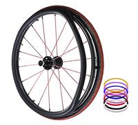 Copricerchi Per Sedia A Rotelle, Copertura Per Sedia A Rotelle Sportiva Per Ruota Posteriore, Copertura A Spinta Manuale Da 24 Pollici, Antiscivolo, Migliore Presa E Trazione, 1 Paio,Black