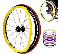 Copricerchi per Sedie a Rotelle, Antiscivolo, resistente all'usura, migliora la presa e la trazione, elegante, 1 paio(Yellow)