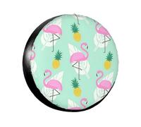 Copricerchi rosa fenicottero ananas 14-17 pollici copertura di scorta per pneumatici di Traile Rv Suv camion duro copertura morbida