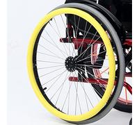 Copricerchi Sedia rotelle 24 Pollici in Silicone Anello di Spinta Sedia rotelle, Copertura Protettiva Antiscivolo Resistente all'abrasione, Copertura Spinta Manuale, migliora la Presa la trazione
