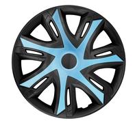 NRM N-Power Copricerchi Set completo 4 Copriruota Universali compatibili con Maggior Parte delle Marche e Cerchi (Blu/nero, 16")