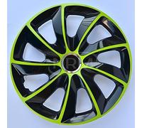 Copricerchi STIG EXTRA nero/verde, set da 4 pezzi