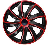 Centurion Copricerchi Universali Quad, Nero/Rosso, 13 Pollici, Confezione da Pezzi