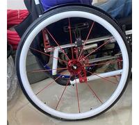 Copricerchio for sedia a rotelle, Coperchio for spinta a mano in silicone da 22/24 pollici, Coperchio for spinta a mano antiscivolo resistente all'usura, Migliora la presa e la trazione (Color : Whit