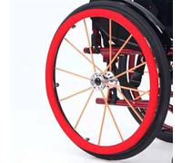 Copricerchio for sedia a rotelle, Coperchio for spinta a mano in silicone da 22/24 pollici, Coperchio for spinta a mano antiscivolo resistente all'usura, Migliora la presa e la trazione (Color : Red